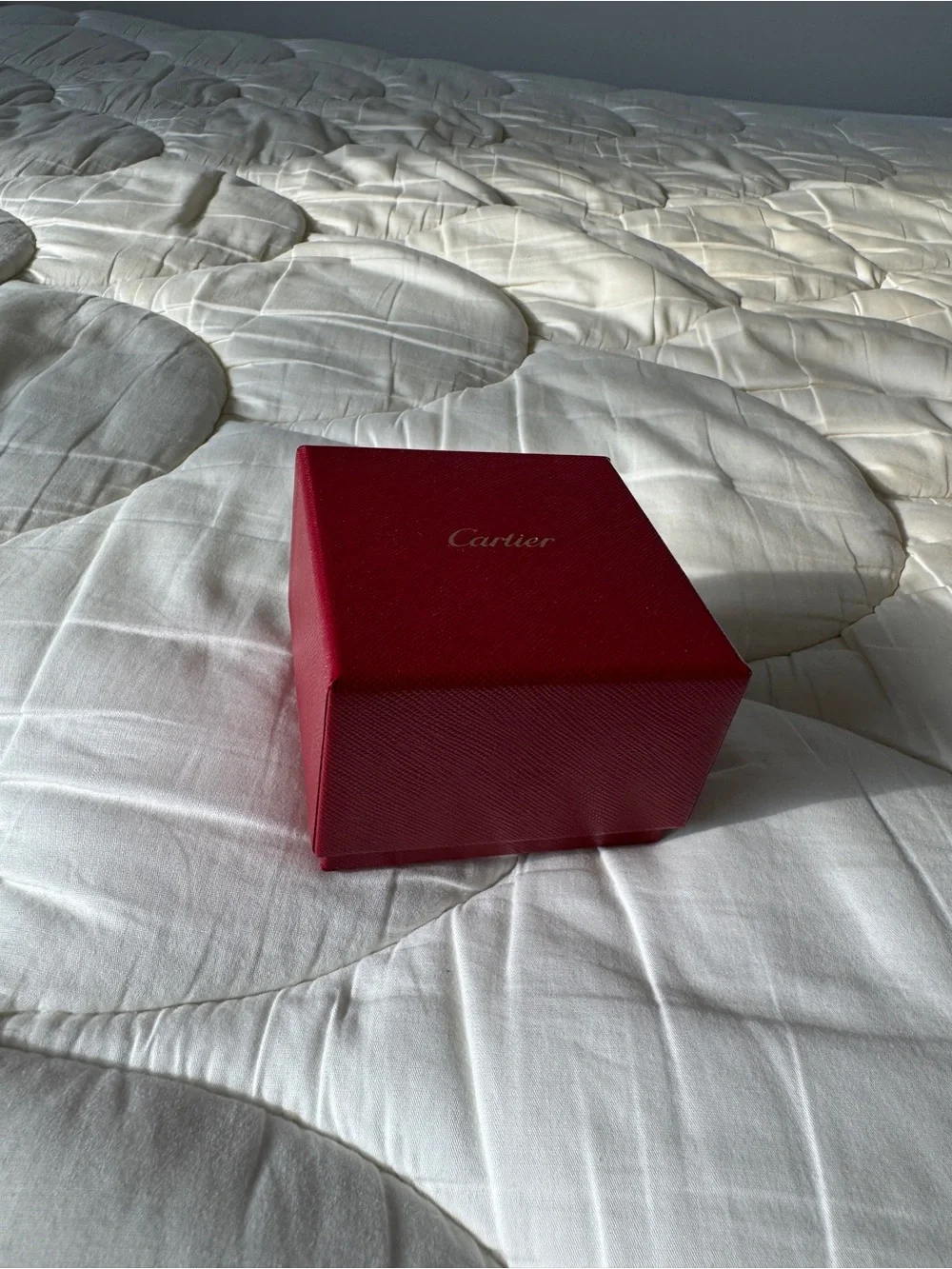 Cartier Red Jewelry Gift Box with Gold Logo